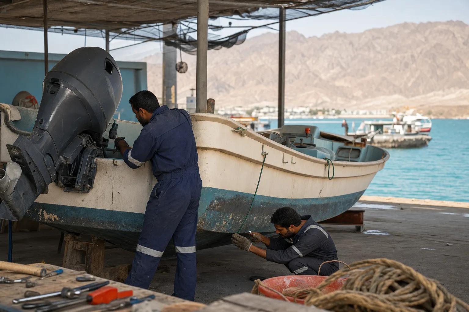 A Fujairah boat workshop